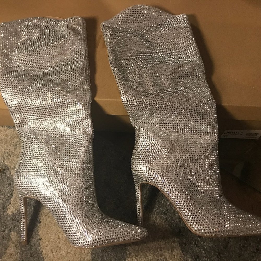 Women's Steve Madden Violetta-R Rhinestone Boots Rhinestone